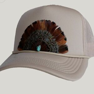 Never Worn - Little Bird Trucking Feather & Turquoise Tennessee Trucker Hat